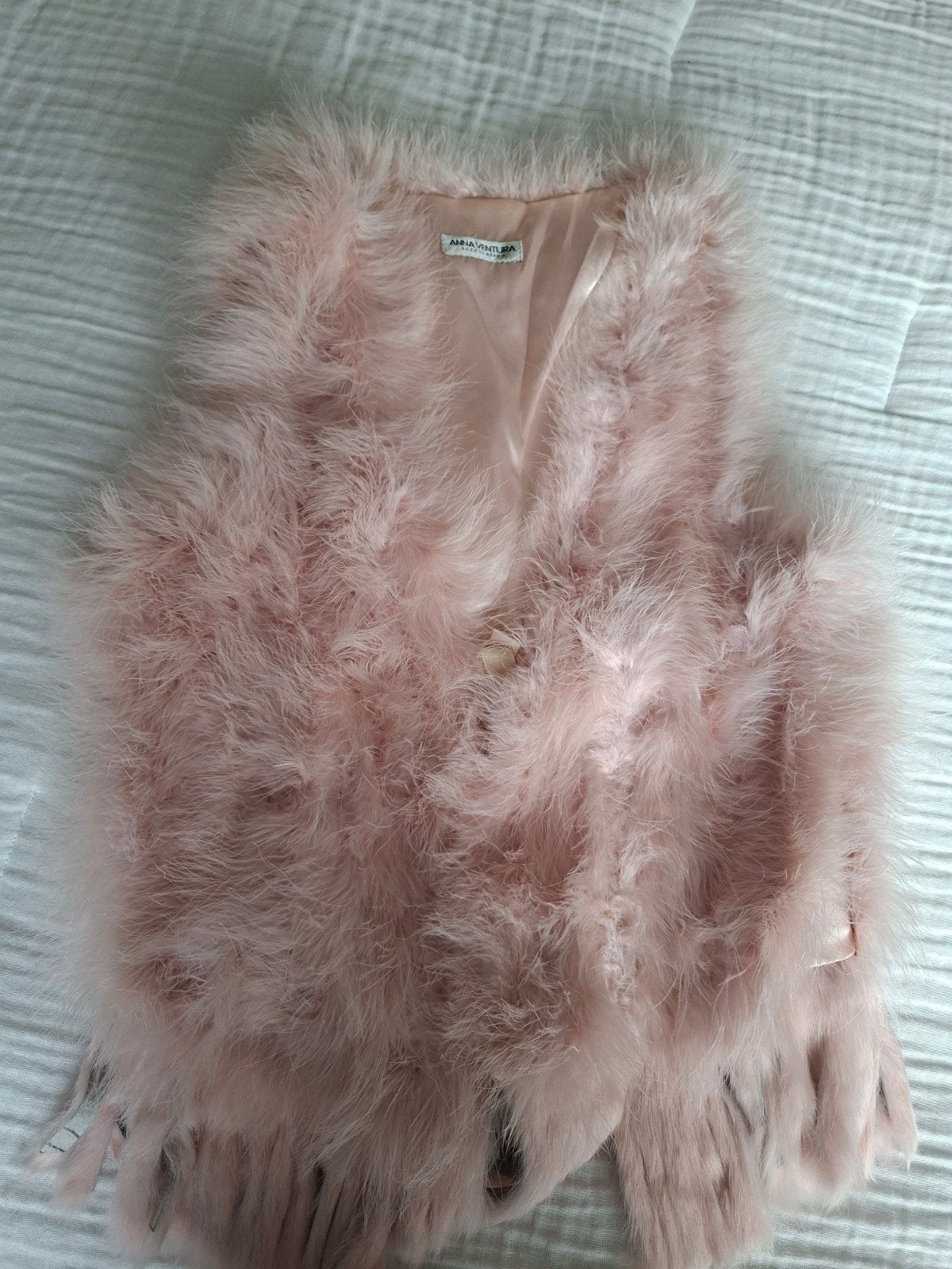 Roze veren gilet van Anna Ventura, maat M, Maat 38/40 (M), Ophalen of Verzenden, Zo goed als nieuw, Anna Ventura