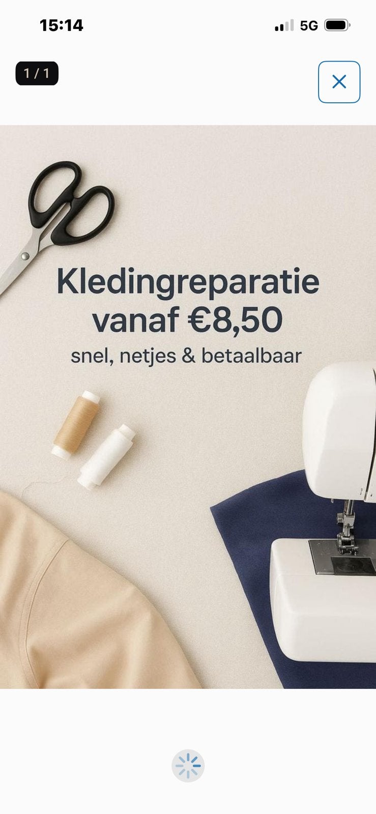 Kledingreparatie vanaf €8,50 – snel, netjes & betaalbaar, Ophalen, Zo goed als nieuw, Overige merken