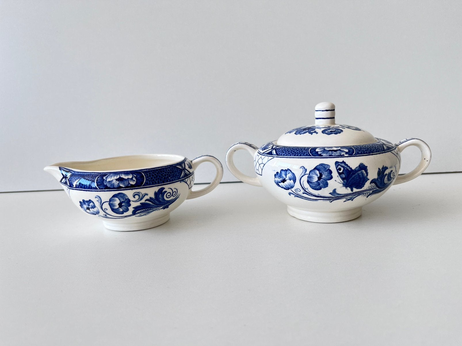 Societe Ceramique roomstel butterflij servies, Antiek en Kunst, Curiosa en Brocante, Ophalen of Verzenden