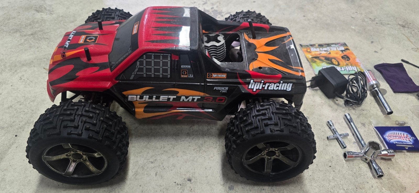 HPI Bullet MT 3.0 RC Nitro Truck met accessoires, Gebruikt, Groter dan 1:32, Truck, Ophalen