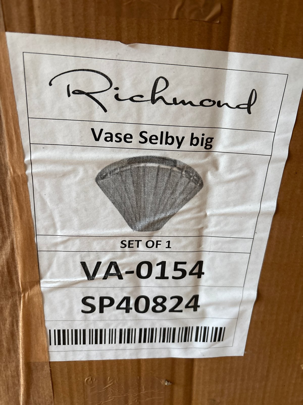 Richmond Interiors Selby Grote Vaas - Goudkleurig, Ophalen of Verzenden