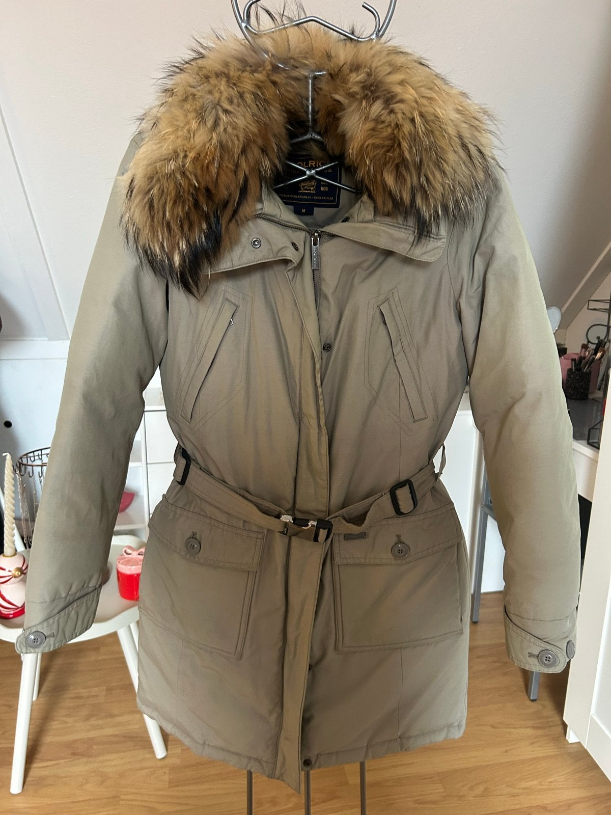 Woolrich dames jas maat M - Zo goed als nieuw., Ophalen of Verzenden, Zo goed als nieuw, Maat 38/40 (M), Beige