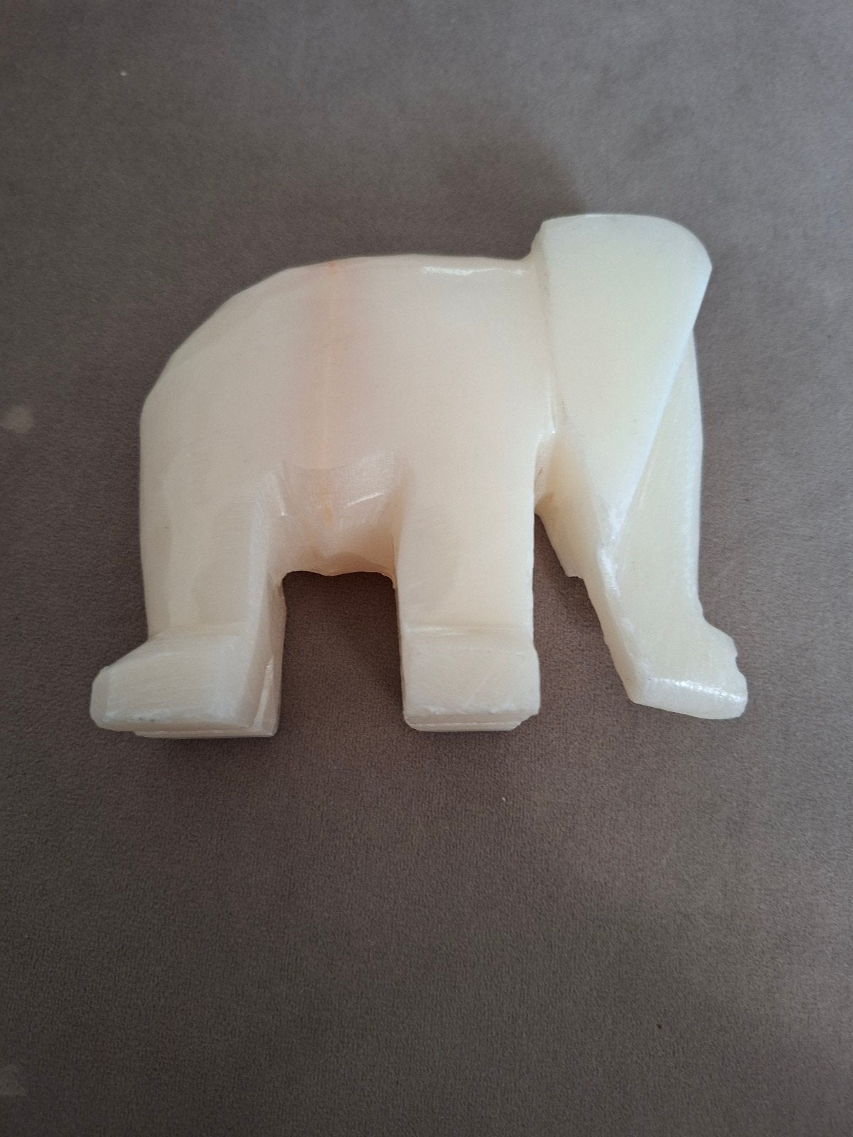 Olifant beeldje van albast - Handgemaakt, Ophalen of Verzenden