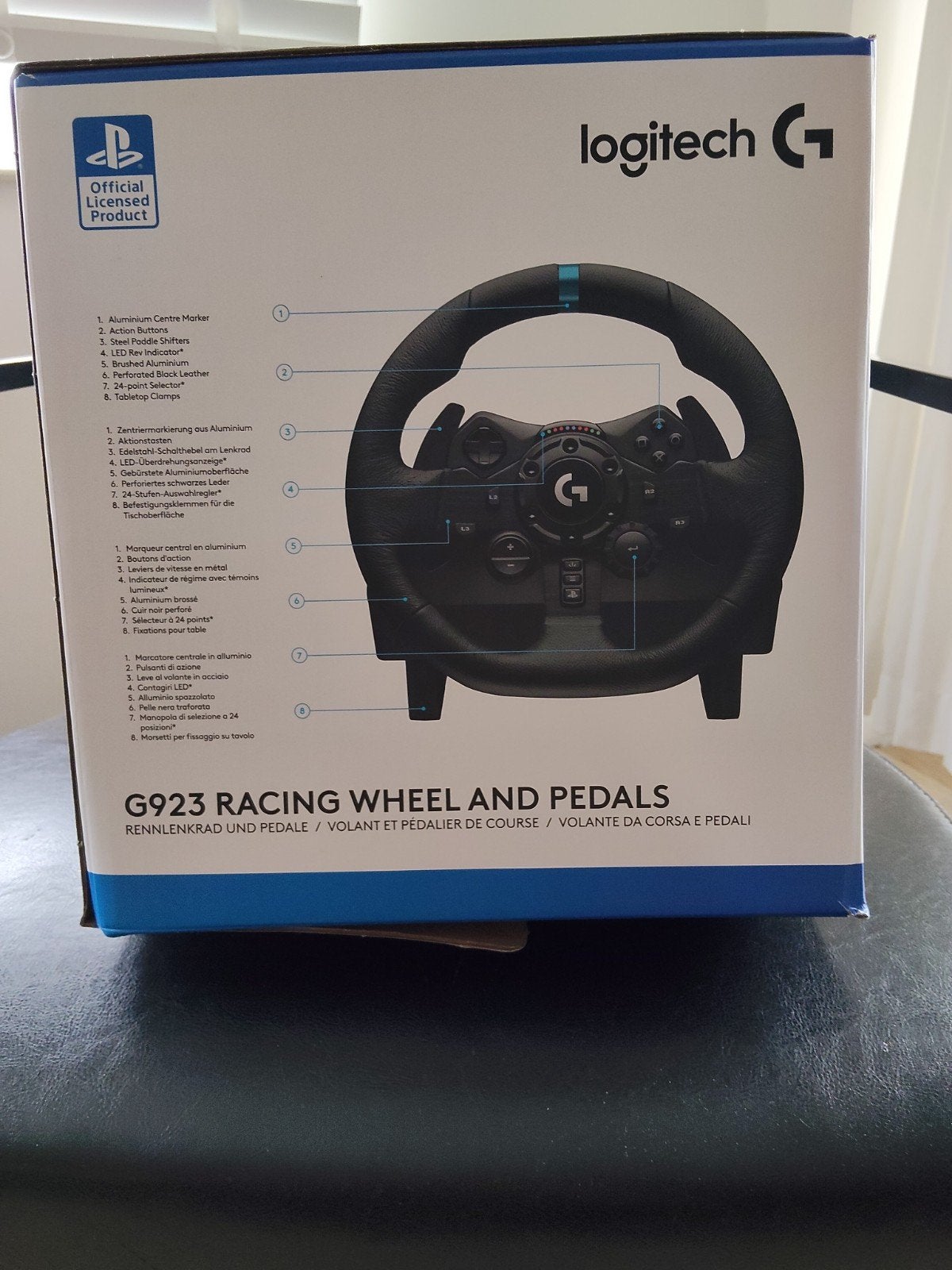 Logitech G923 TRUEFORCE Racestuur en Pedalen voor PS4/PC, Ophalen, Racestuur, Force feedback, PlayStation