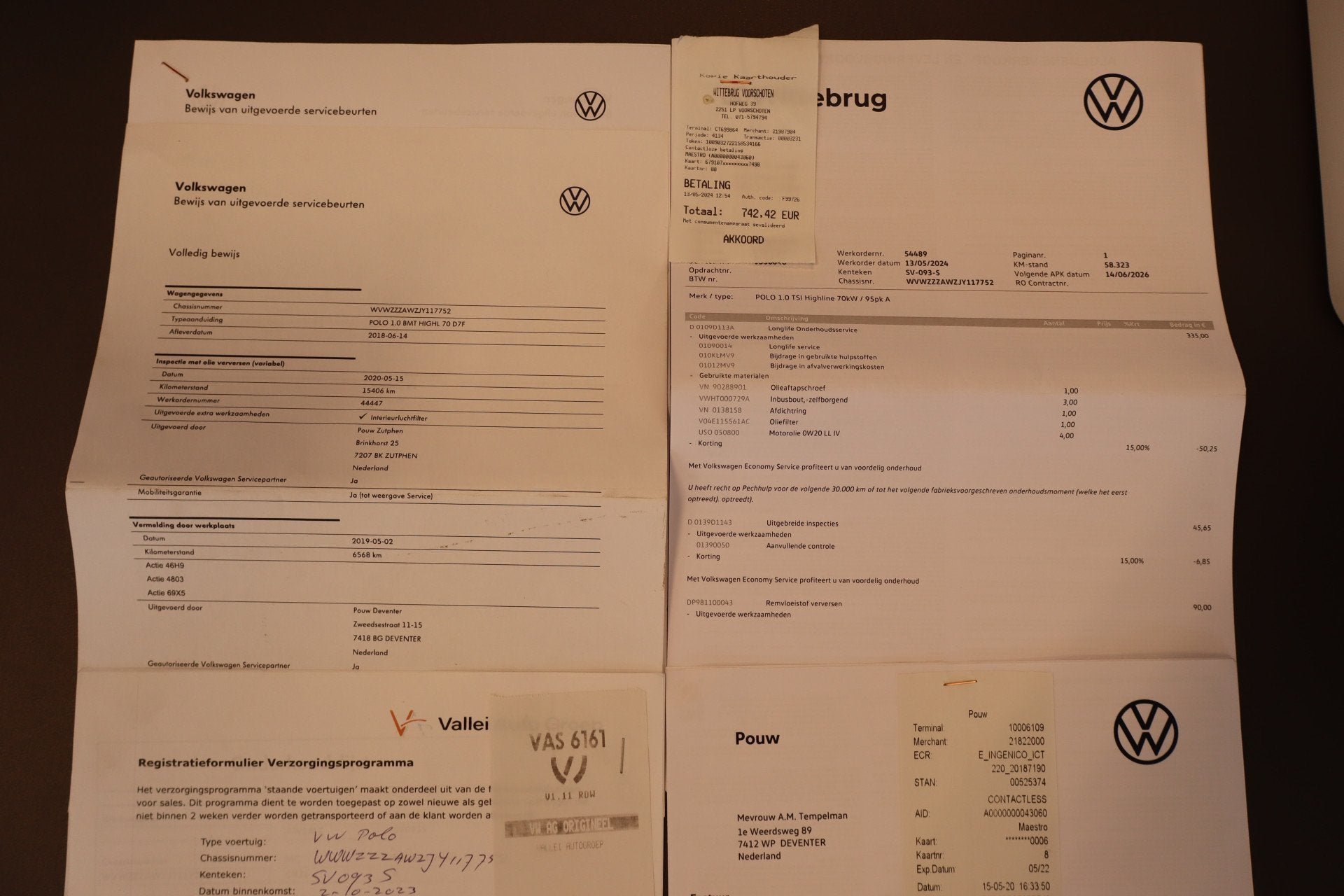 Volkswagen Polo 1.0 TSI Highline Automaat/Nederlandse auto/A, Stof, Gebruikt, 49 €/maand, Origineel Nederlands