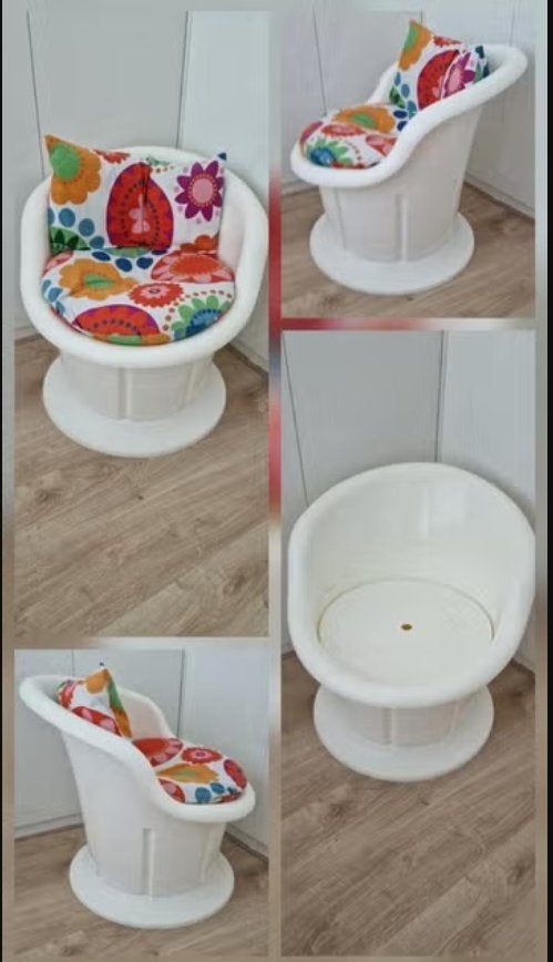 IKEA Popptorp fauteuil designklassieker Lundgren 1990 izgs, Ophalen, Kunststof, Gebruikt, Minder dan 75 cm