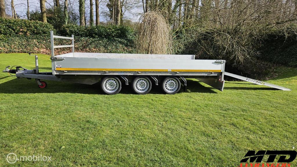Eduard verlaagde multitransporter 3 asser 400x200 3500kg!, Auto diversen, Aanhangers en Bagagewagens, Gebruikt