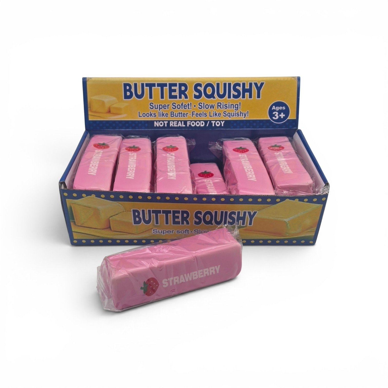 Squishy Butter Strawberry 12 cm 12 Stuks Groothandel € 2,50, Diversen, ., Nieuw, Ophalen of Verzenden, .