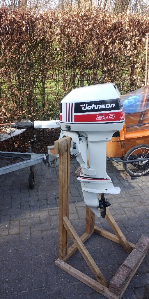 Te Koop! Goedlopende Johnson 5pk 2 takt, Watersport en Boten, Bootonderdelen, Ophalen, Gebruikt, Motor en Techniek, Motorboot