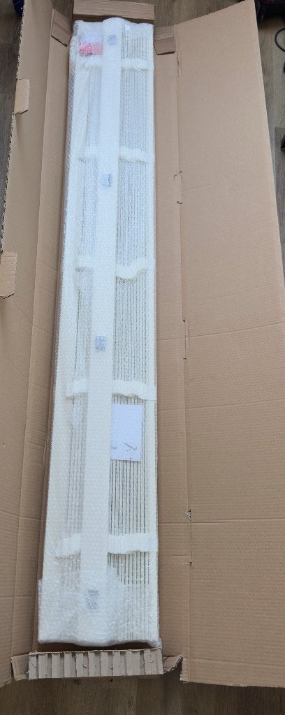 Houten jaloezie wit 199cm breed x 261cm hoog, Ophalen, Jaloezie, Overige merken, Wit
