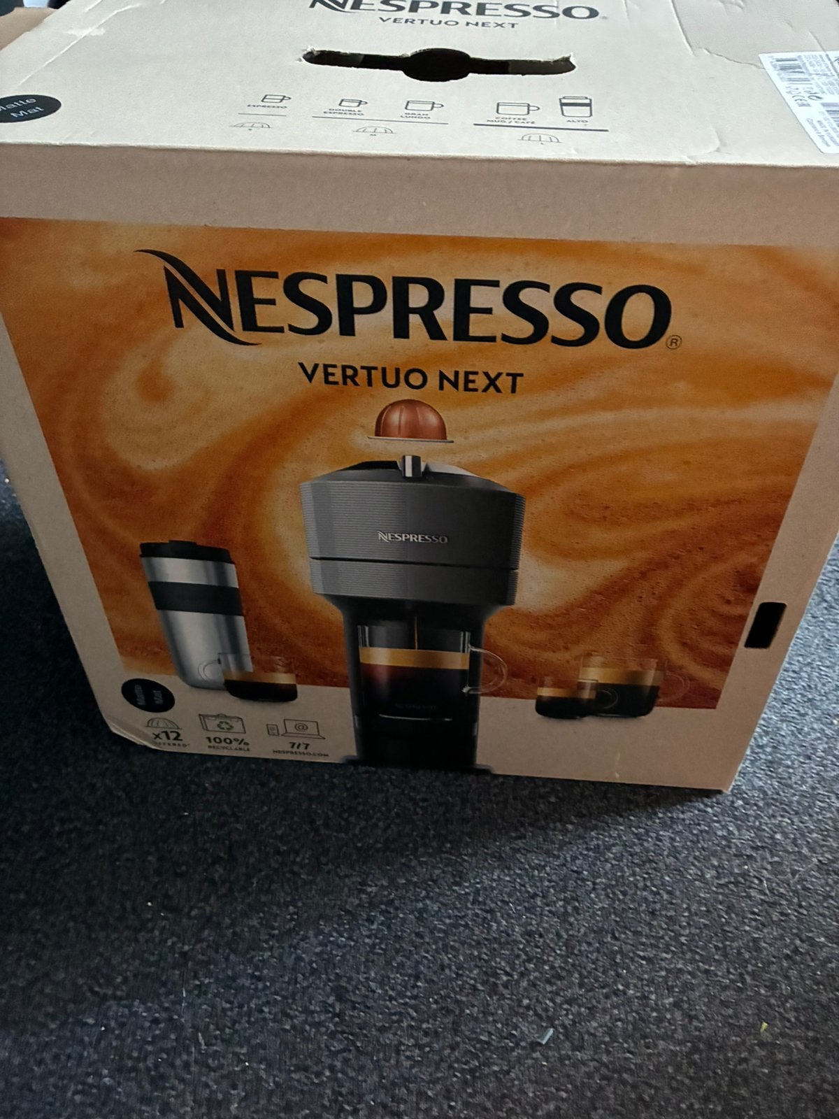 Nespresso zwarte koffiemachine, Ophalen, Nieuw