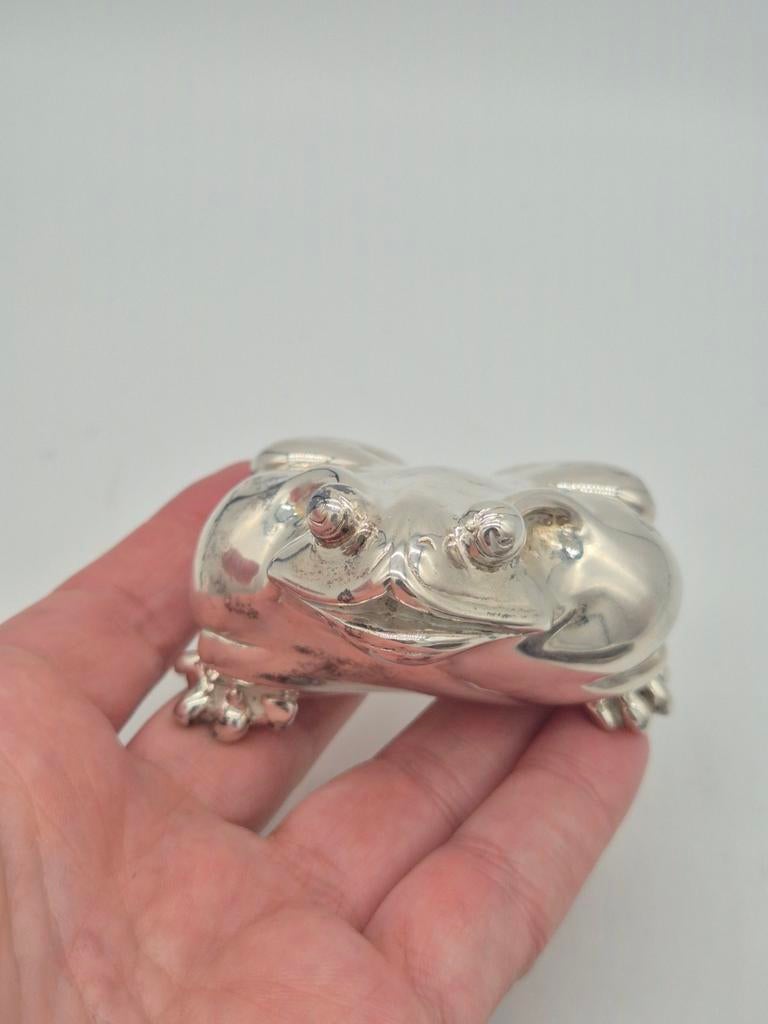 Zilveren Kikker miniatuur 970 vintage, Verzenden, Zilver