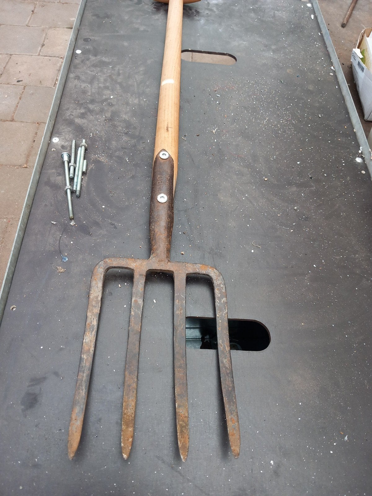 Aardappelriek - Robuuste Vork voor Tuin en Landbouw, Tuin en Terras, Hand-tuingereedschap, Ophalen of Verzenden, Gebruikt, Vork