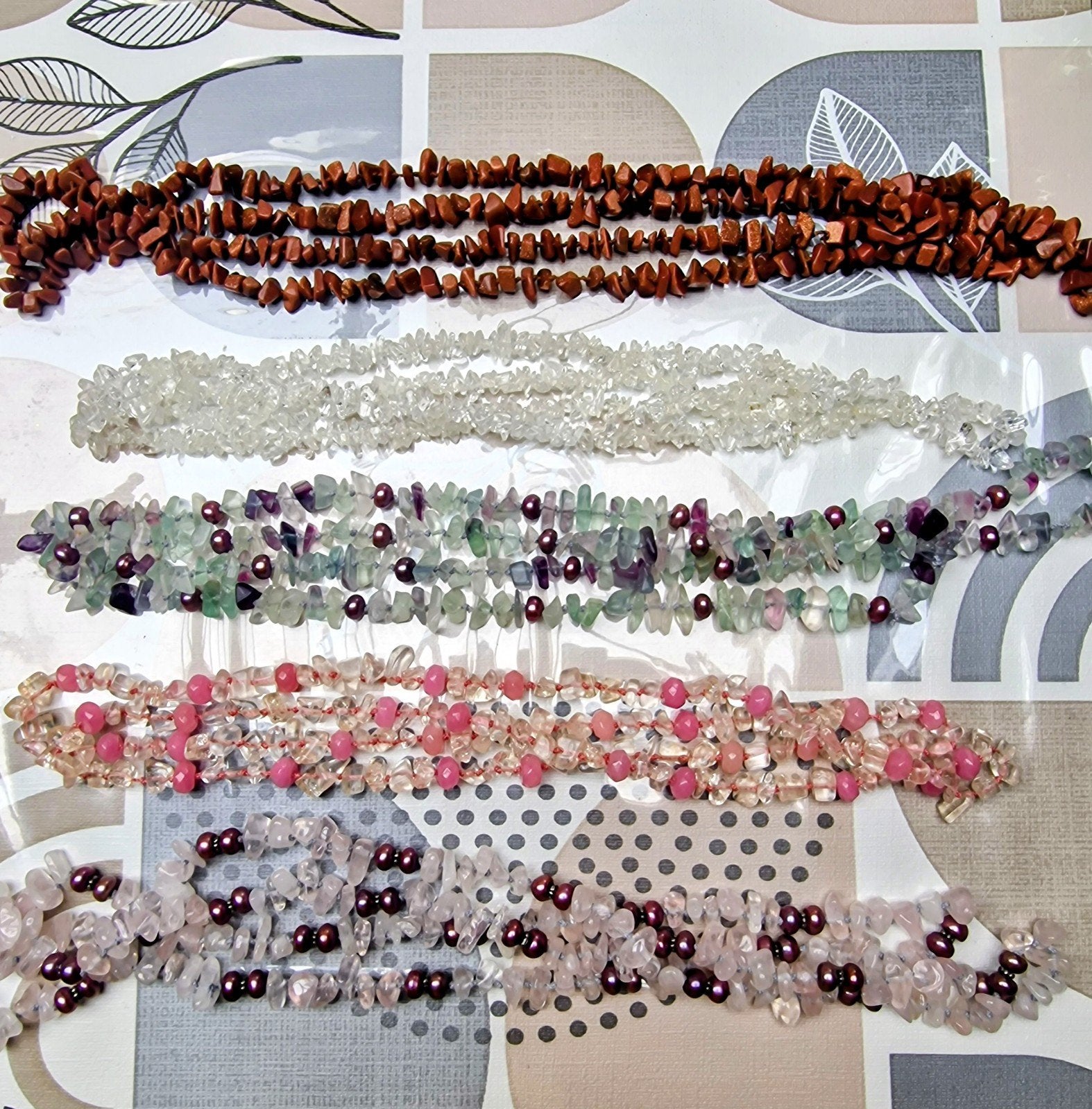 Diverse lange Edelsteen Kettingen €5 per ketting, Ophalen of Verzenden, Nieuw, Steen of Mineraal