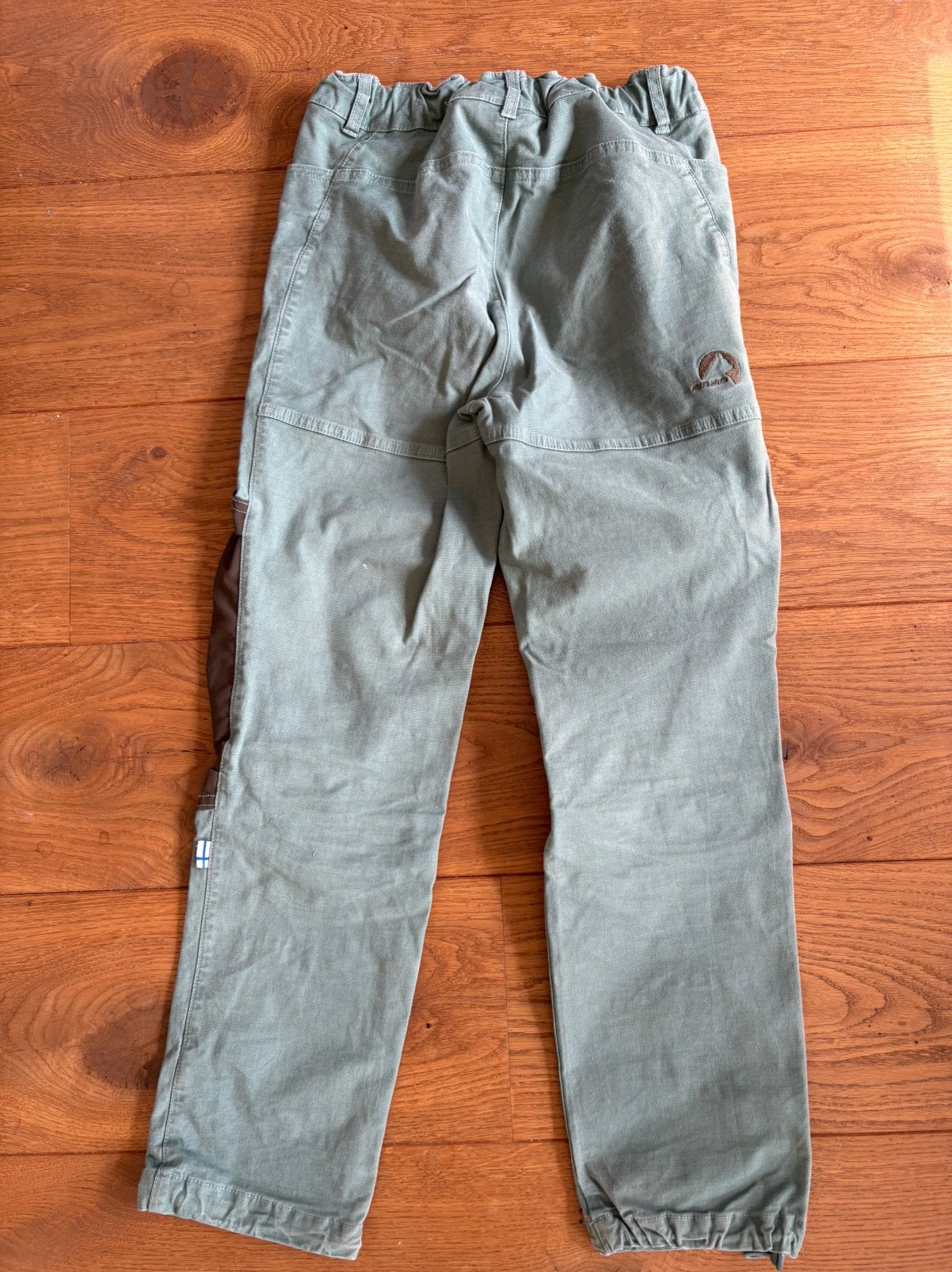 Finkid outdoor broek katoen groen 10/11 jaar, Ophalen of Verzenden, Gebruikt, Jongen, Broek
