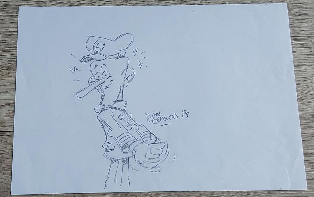 Striptekening John Erkelens "89, Ophalen of Verzenden, Overige figuren, Zo goed als nieuw, Overige typen