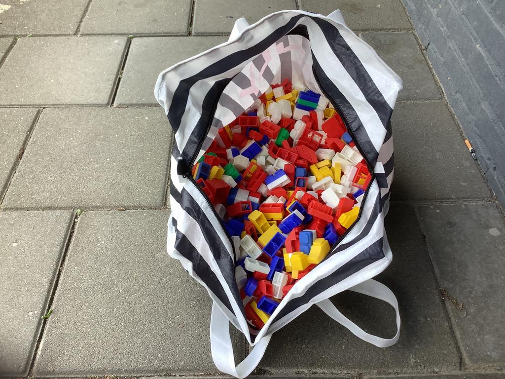Volle tas kinder bouwstenen, soort Lego, Ophalen of Verzenden, Zo goed als nieuw