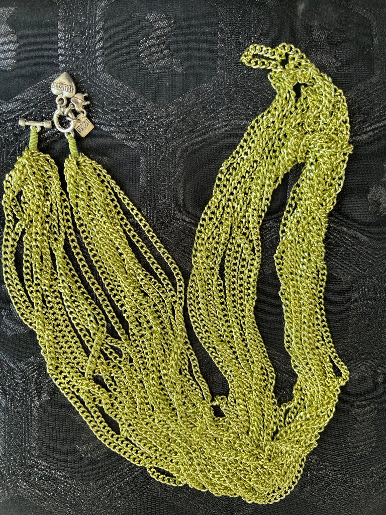OTAZU Schakelketting Metallic Lime - Super Lang, Verzenden, Zo goed als nieuw, Groen, Overige materialen