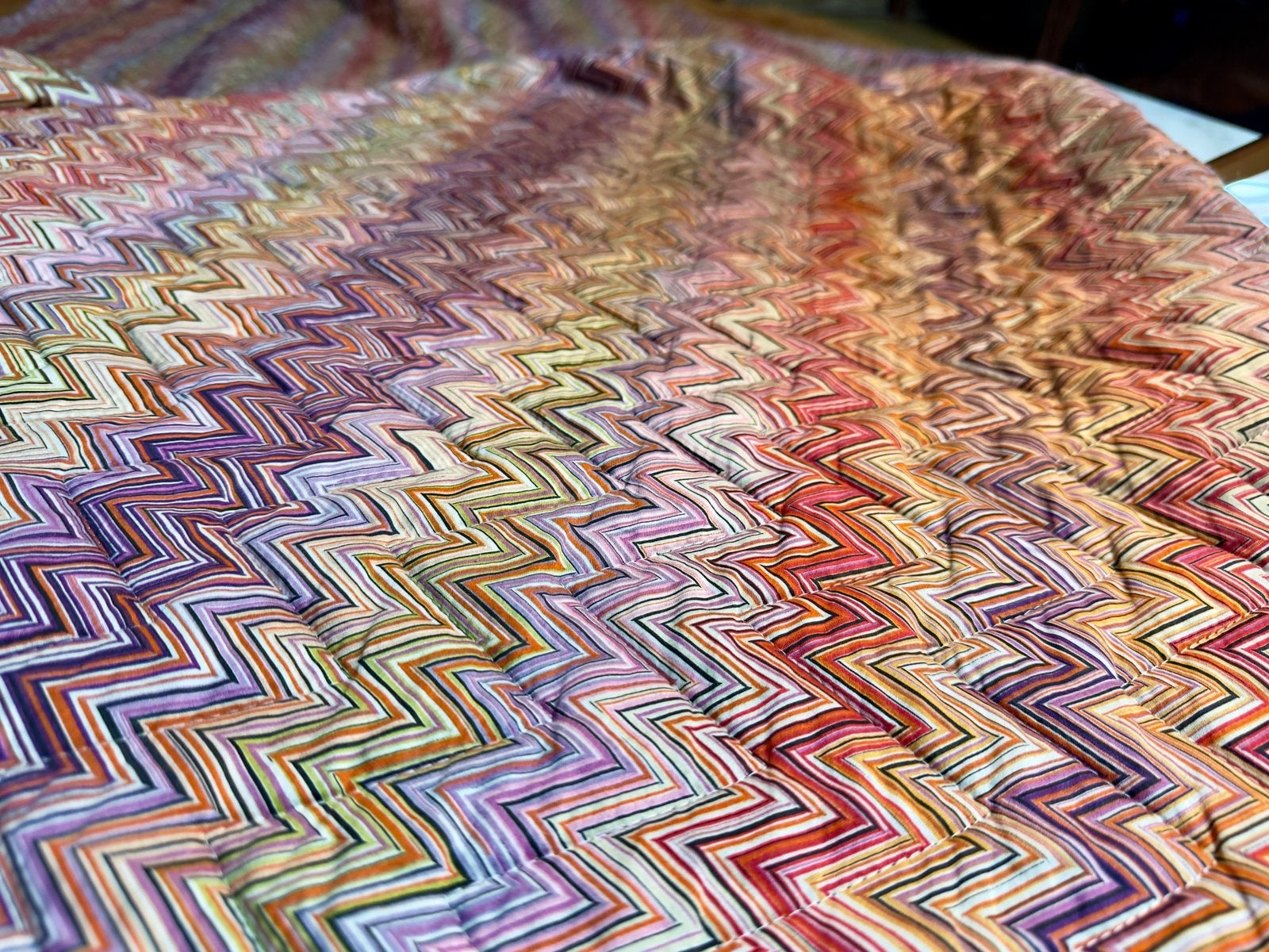 125 X 265 CM MISSONI deken | plaid ZIG ZAG CHEVRON design, |, 125 cm, 260 cm, Gevoerd