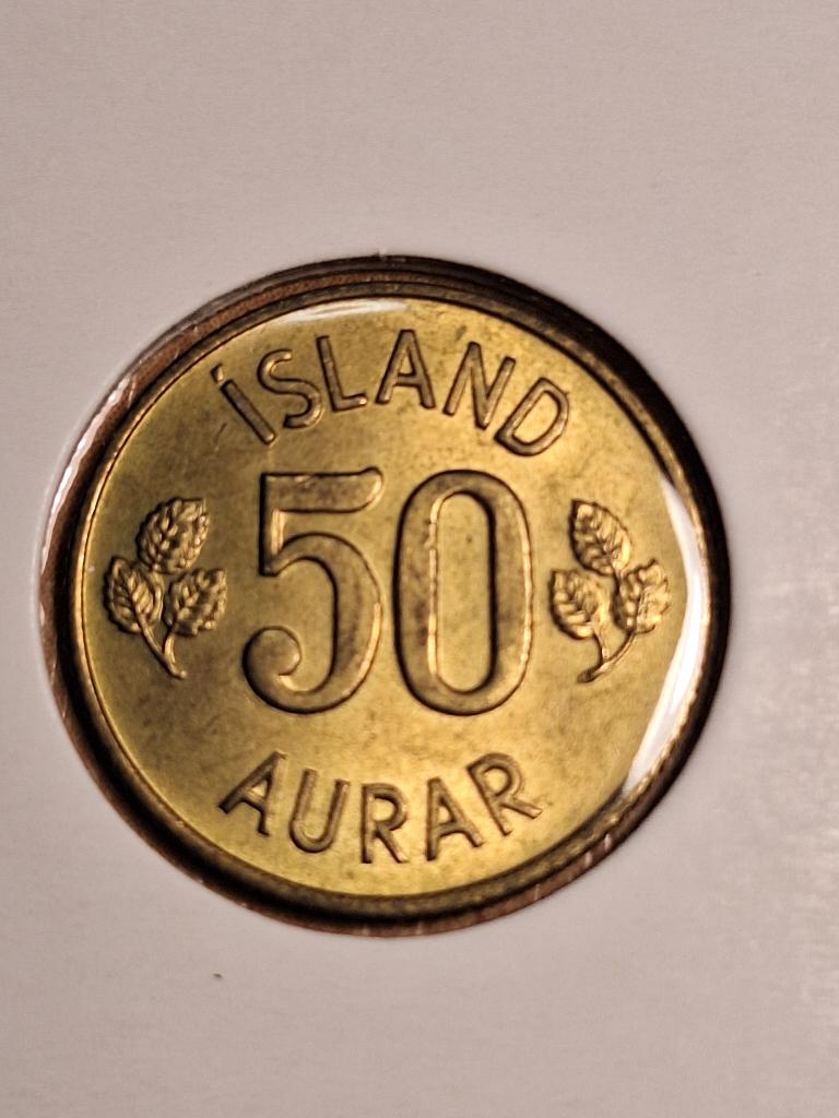 IJSLAND 50 autar 1974 (#107), Postzegels en Munten, Munten | Europa | Niet-Euromunten, Ophalen of Verzenden, Overige landen, Losse munt