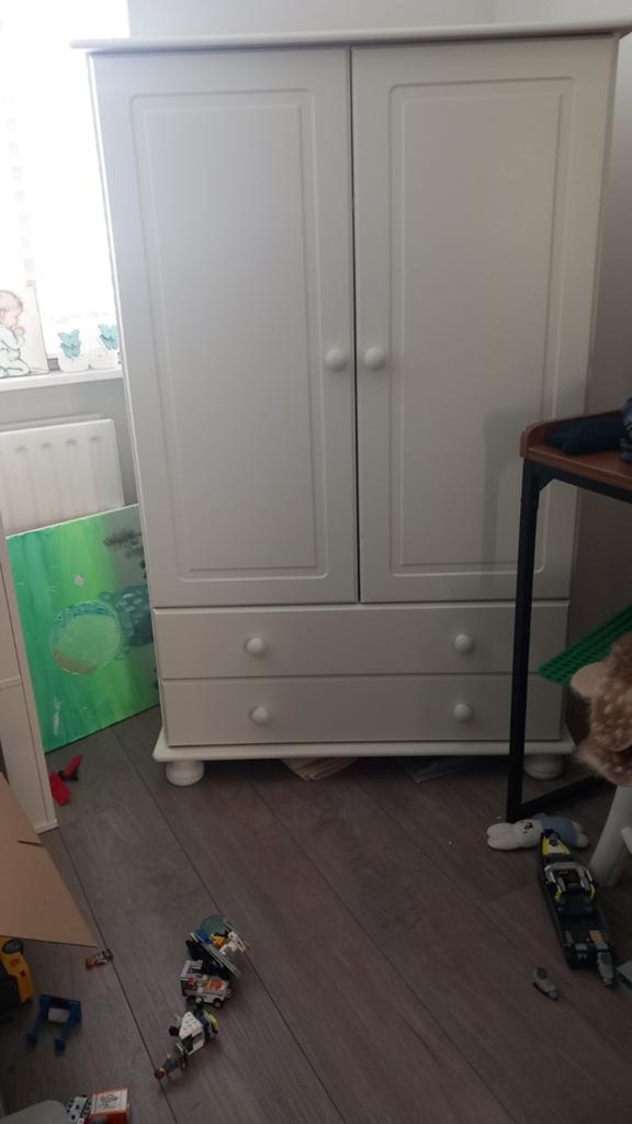 Leuk wit meidenkastje, Ophalen, Gebruikt, Kast, 50 tot 70 cm