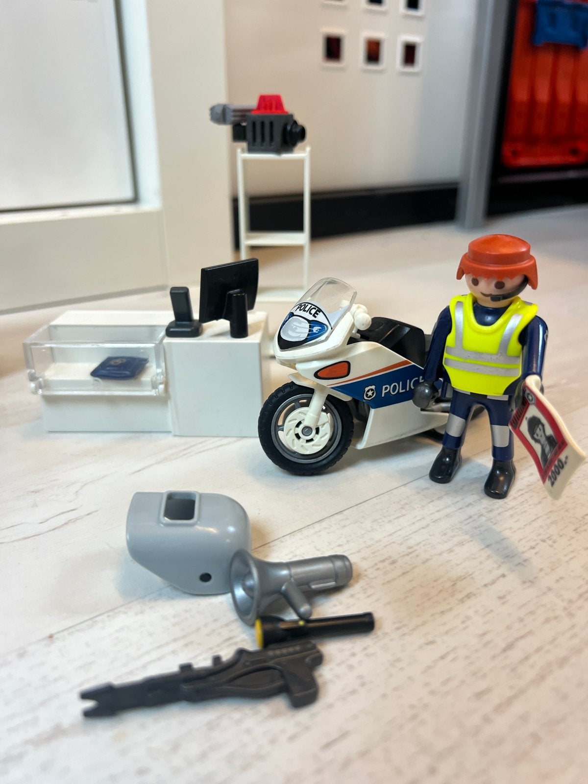Playmobil politiemotor met dief (overval), Ophalen of Verzenden, Zo goed als nieuw