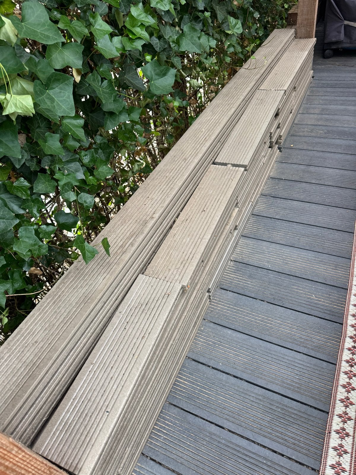 Composiet vlonderplanken 15x3000 cm, circa 10m2, Tuin en Terras, Ophalen, Gebruikt, Composiet