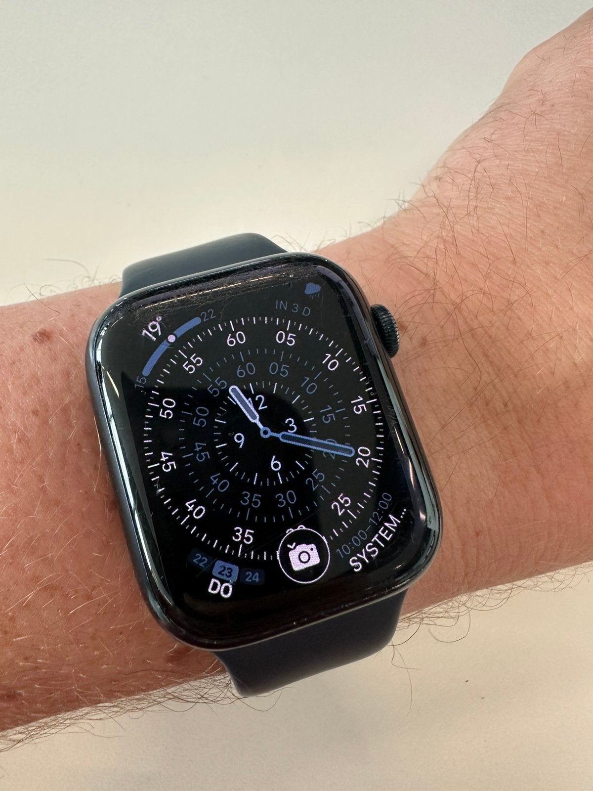 Apple watch 7 - 45mm midbight blue, Sieraden, Tassen en Uiterlijk, Smartwatches, Ophalen, Gebruikt, Blauw, IOS