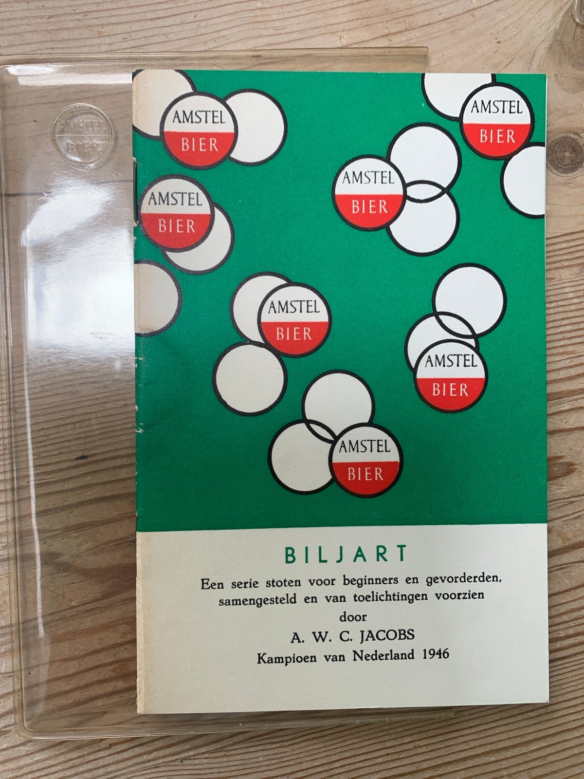 Biljart boekje Amstel Bier A.W.C. Jacobs Kampioen 1946, Ophalen of Verzenden, Beta, Zo goed als nieuw, Niet van toepassing