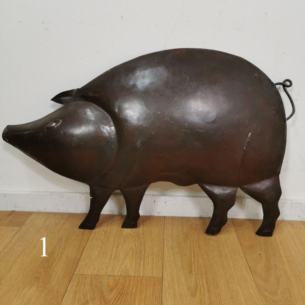 Metalen wanddecoratie, tuindecoratie tuin varken., Valkenswaard, Gebruikt, Info@flashbackfurniture.nl, Flashback Furniture