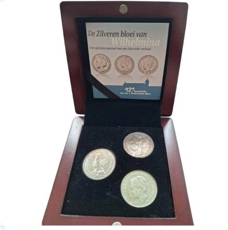 Nederland Muntset De Zilveren bloei van Wilhelmina, Setje, Zilver, Koningin Wilhelmina, Overige waardes