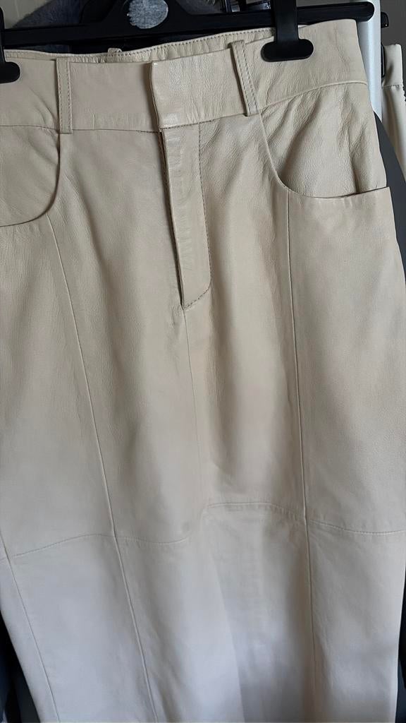 Beige leren rok Goosecraft  maat S, Beige, Nieuw, Ophalen of Verzenden, Knielengte
