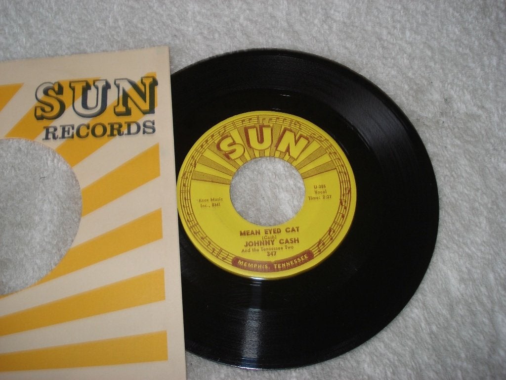 Johnny Cash   Mean Eyed Cat     Sun Label, Ophalen of Verzenden, Zo goed als nieuw, Country en Western