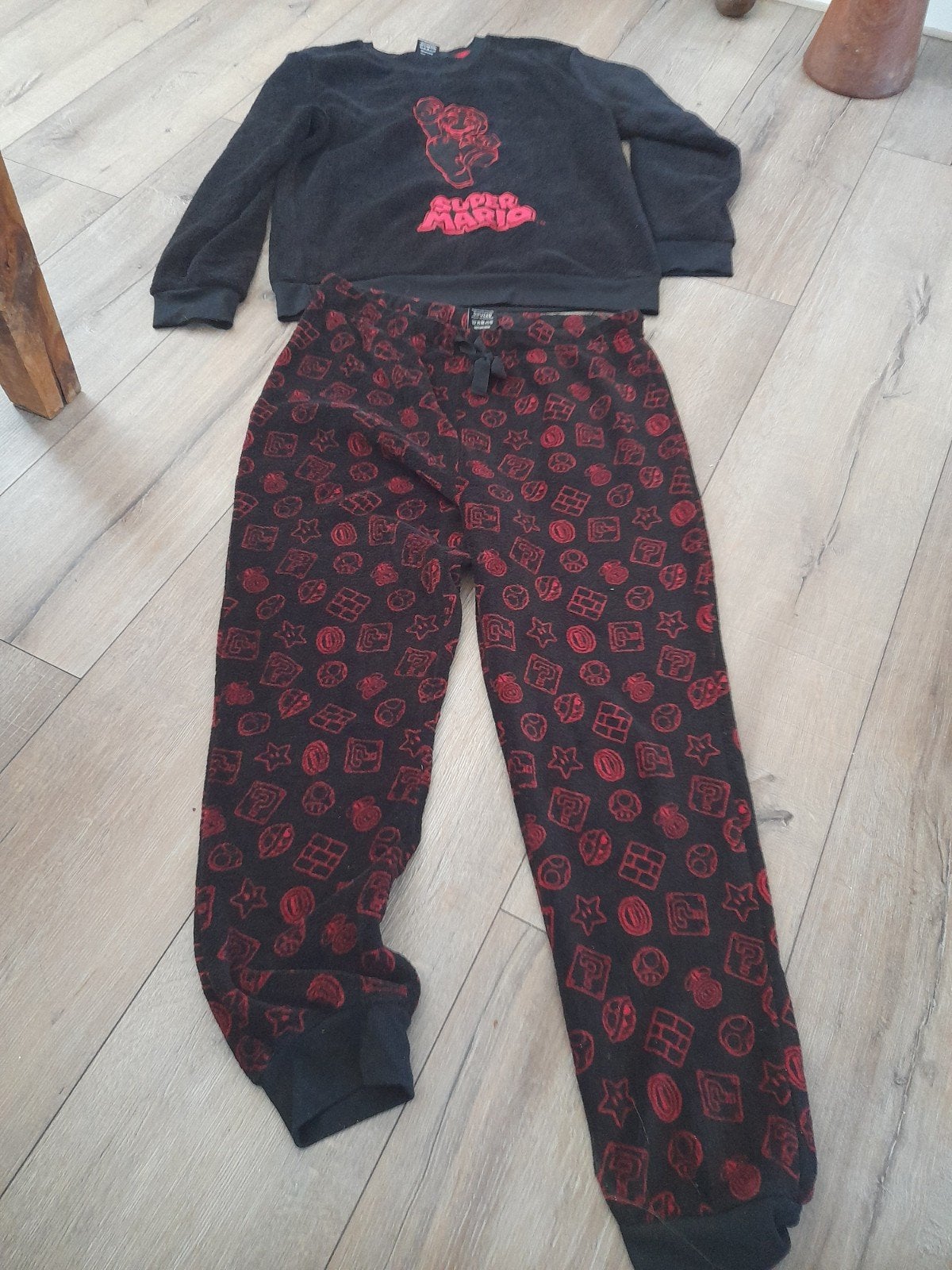 Super Mario Fleece Pyjama Pak - Maat XL, Ophalen of Verzenden, Zo goed als nieuw, Super Mario