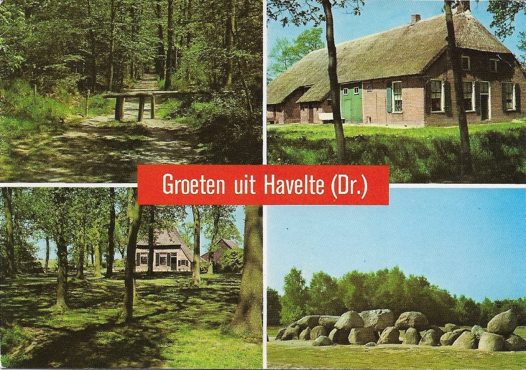 Ansichtkaart  	Havelte	4-luik, Verzamelen, Verzenden, 1980 tot heden, Gelopen, Drenthe