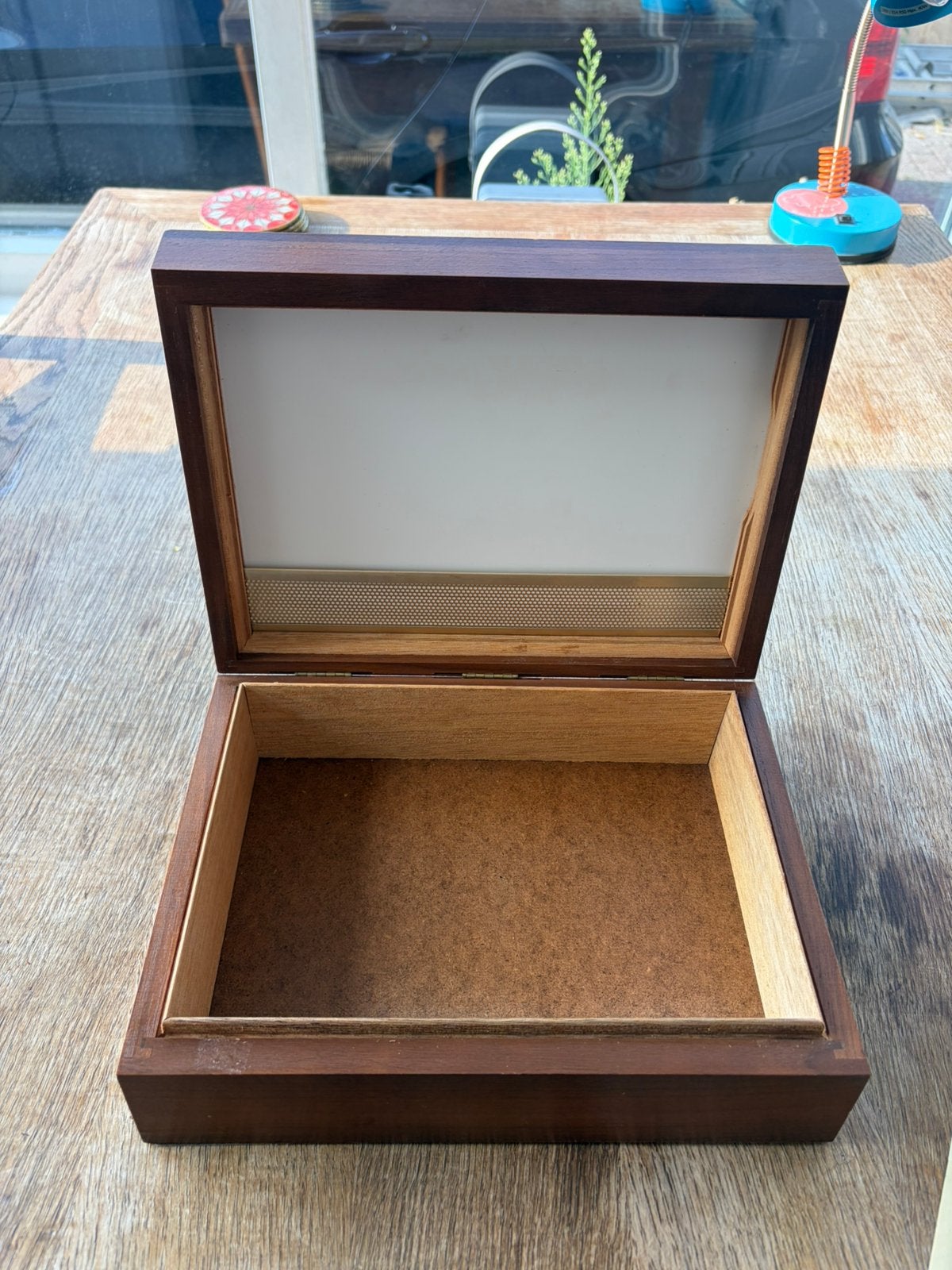 Decatur Industries DECO Humidor Walnoot – USA – Sigarenkist, Verzamelen, Rookartikelen, Aanstekers en Luciferdoosjes, Ophalen of Verzenden