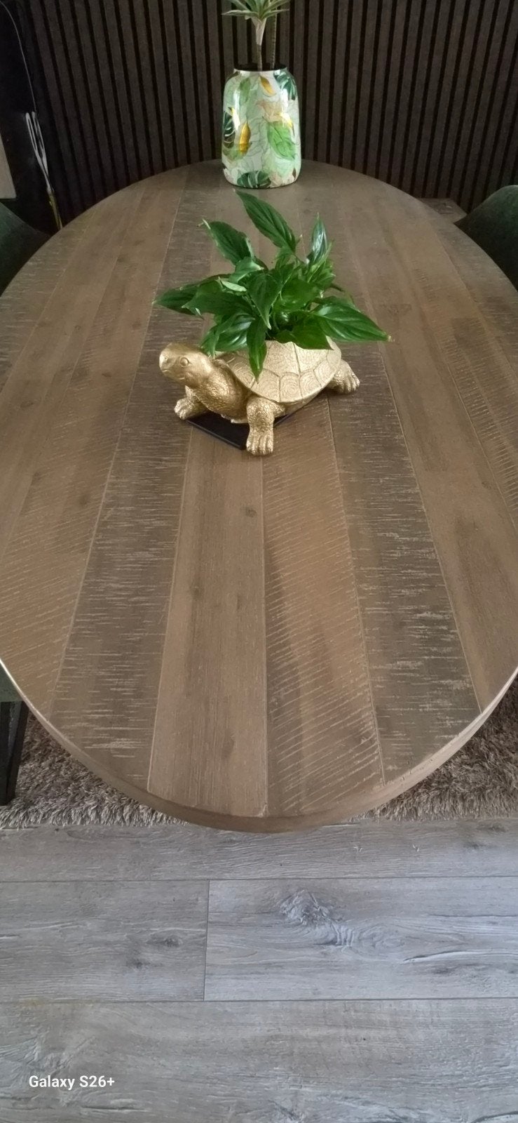 Ovale eettafel met  spinpoot, Gebruikt, 100 tot 150 cm, Modern industrieel, 150 tot 200 cm