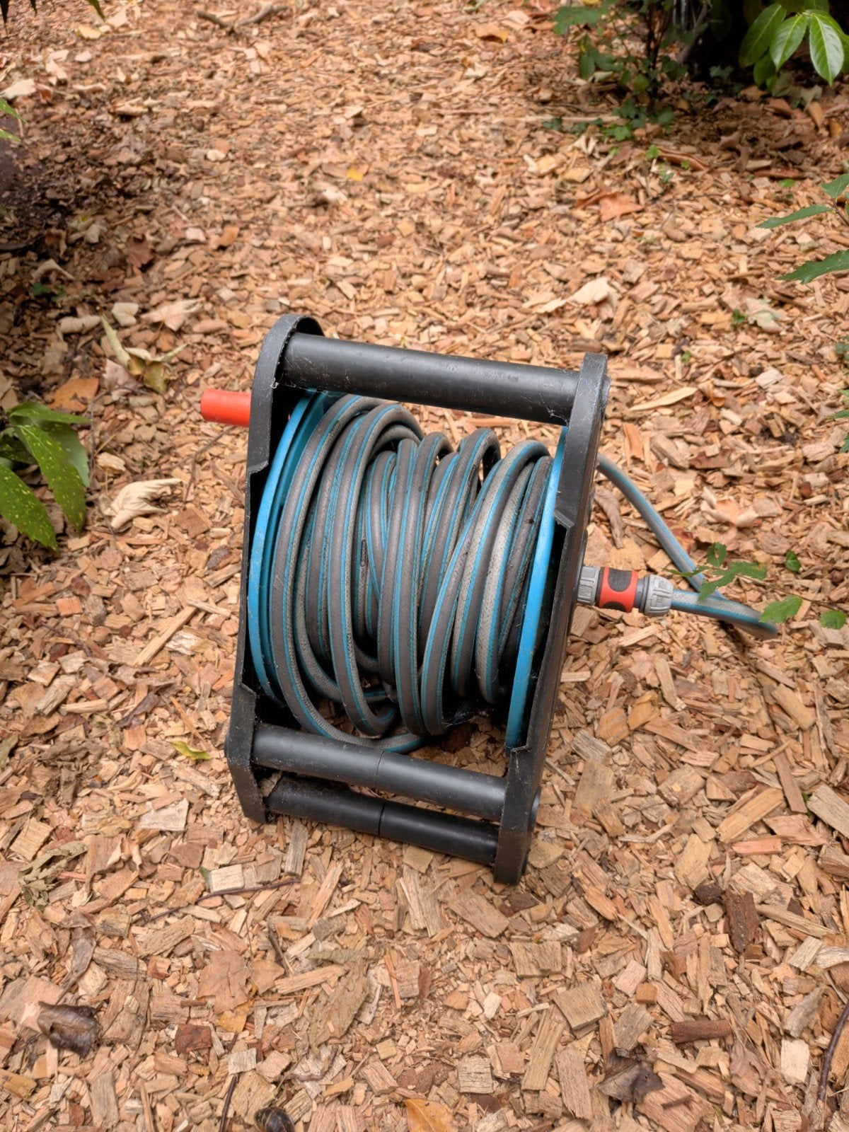 Gardena tuinslanghaspel met 15 meter slang, Ophalen of Verzenden, Gebruikt, Tuinslanghaspel