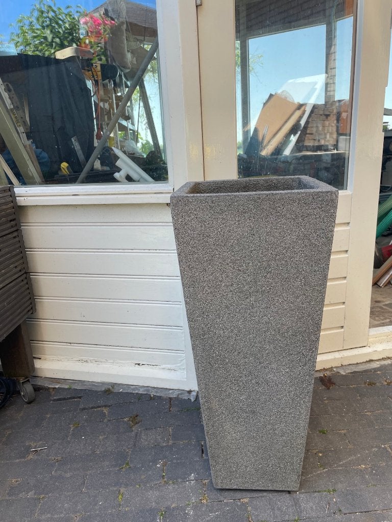 bloempot, Tuin en Terras, Bloempotten, Ophalen, Vierkant, Zo goed als nieuw, Minder dan 25 cm