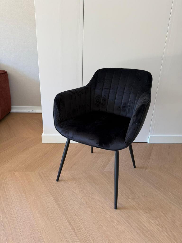 ️ ⭐️ Eetkamerstoelen, Huis en Inrichting, Stoelen, Zo goed als nieuw, Vier, Zwart, Ophalen of Verzenden