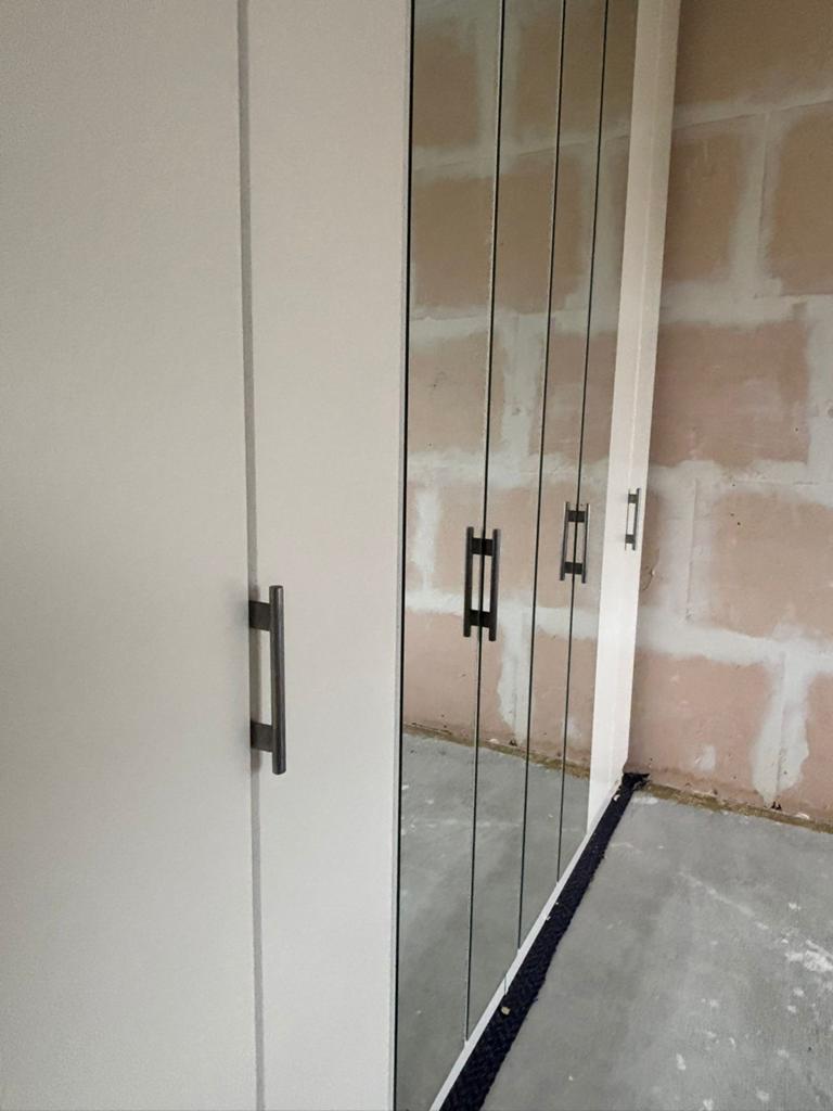 Witte IKEA Pax kast met spiegeldeuren, Ophalen, Gebruikt