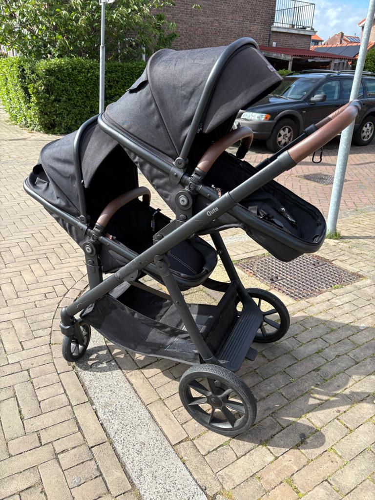 Qute Q Twin Duo kinderwagen zo goed als nieuw, Duowagen, Ophalen of Verzenden, Zo goed als nieuw, Kinderwagen