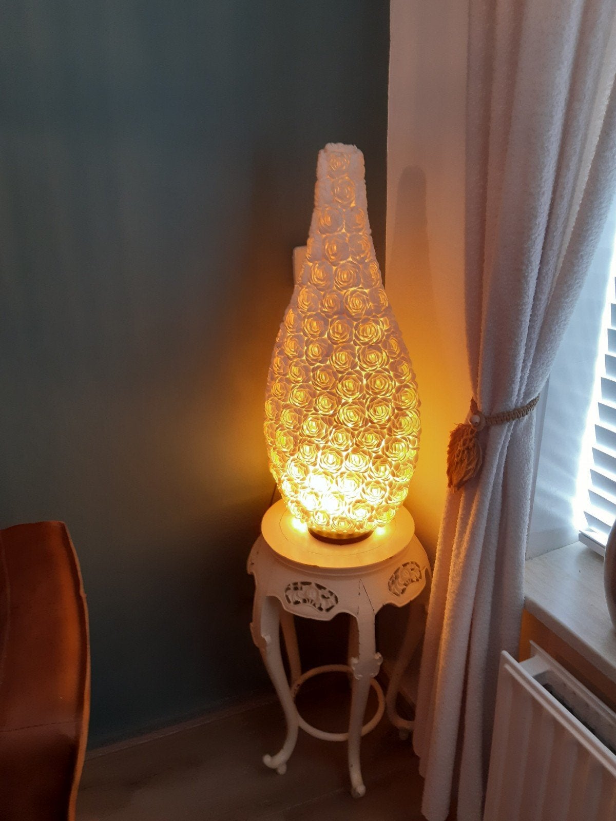 Prachtige handgemaakte schelpenlamp - 80 cm hoog, Gebruikt, Natuurlijk materiaal, Minder dan 100 cm, Bohemian, Kust, Natuurlijk