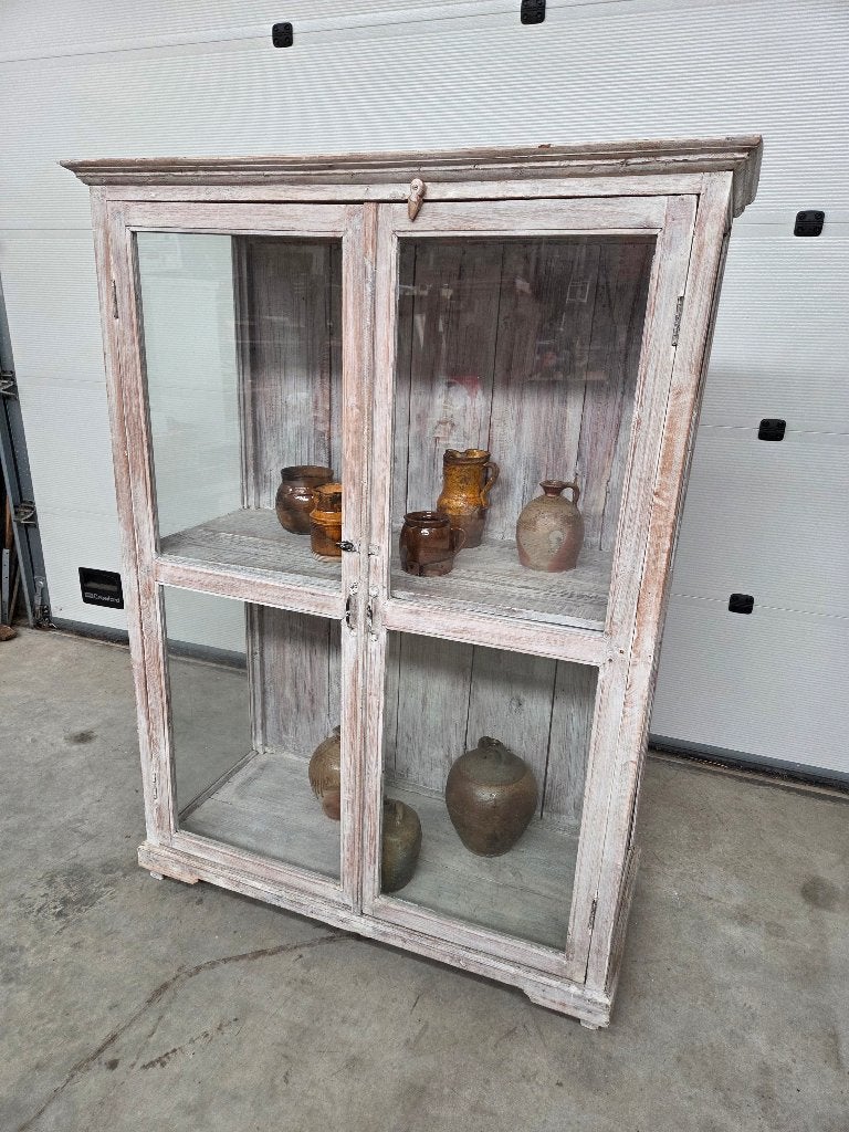 Brocante vitrinekast, Huis en Inrichting, Ophalen, 100 tot 150 cm, 150 tot 200 cm, 50 tot 75 cm
