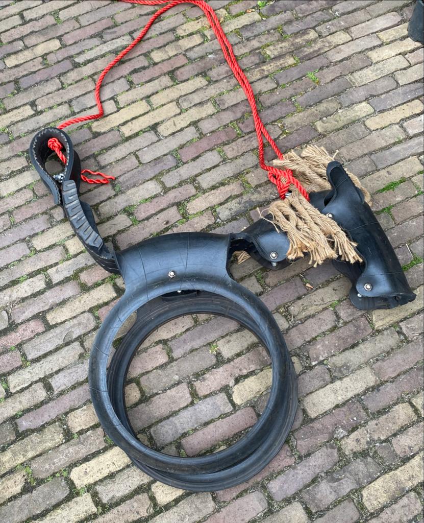 Unieke handgemaakte paardenschommel van autobanden, Ophalen, Nieuw, Overige typen