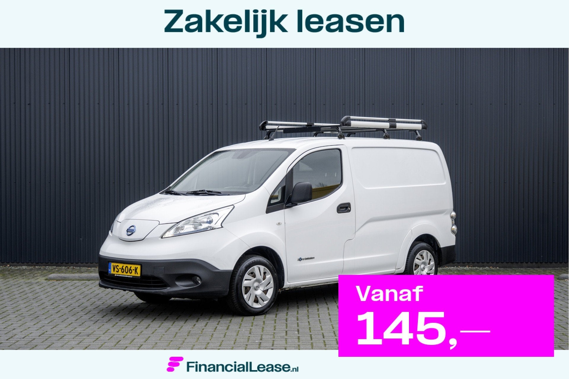 Nissan e-NV200 | Camera | Navi | Stoel/Stuurverw | Cruise |, Gebruikt, Zwart, Wit, Origineel Nederlands