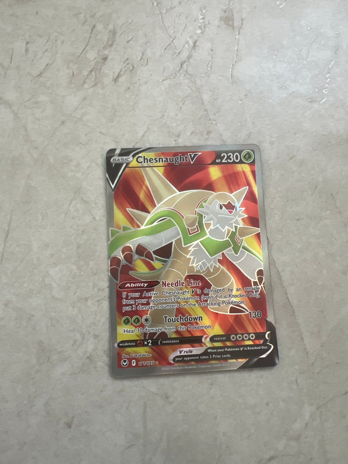 Pokémon Kaart Chesnaught V 17/193, Ophalen of Verzenden, Zo goed als nieuw, Losse kaart