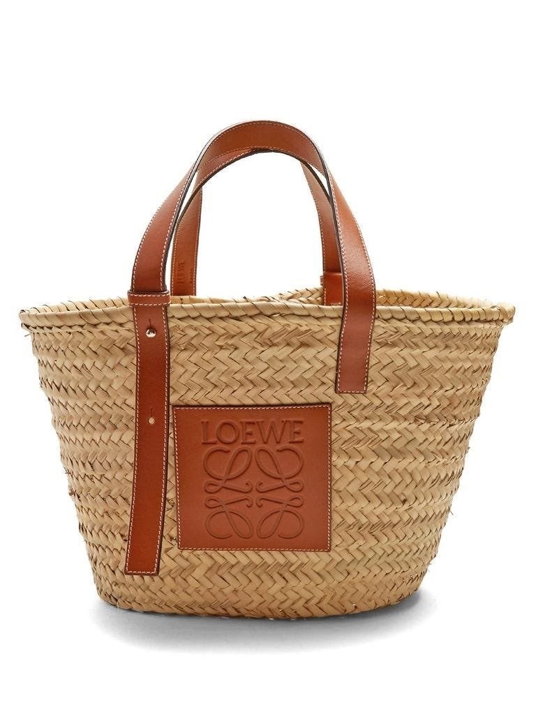 Loewe rieten tas, Verzenden, Zo goed als nieuw, Bruin, Shopper
