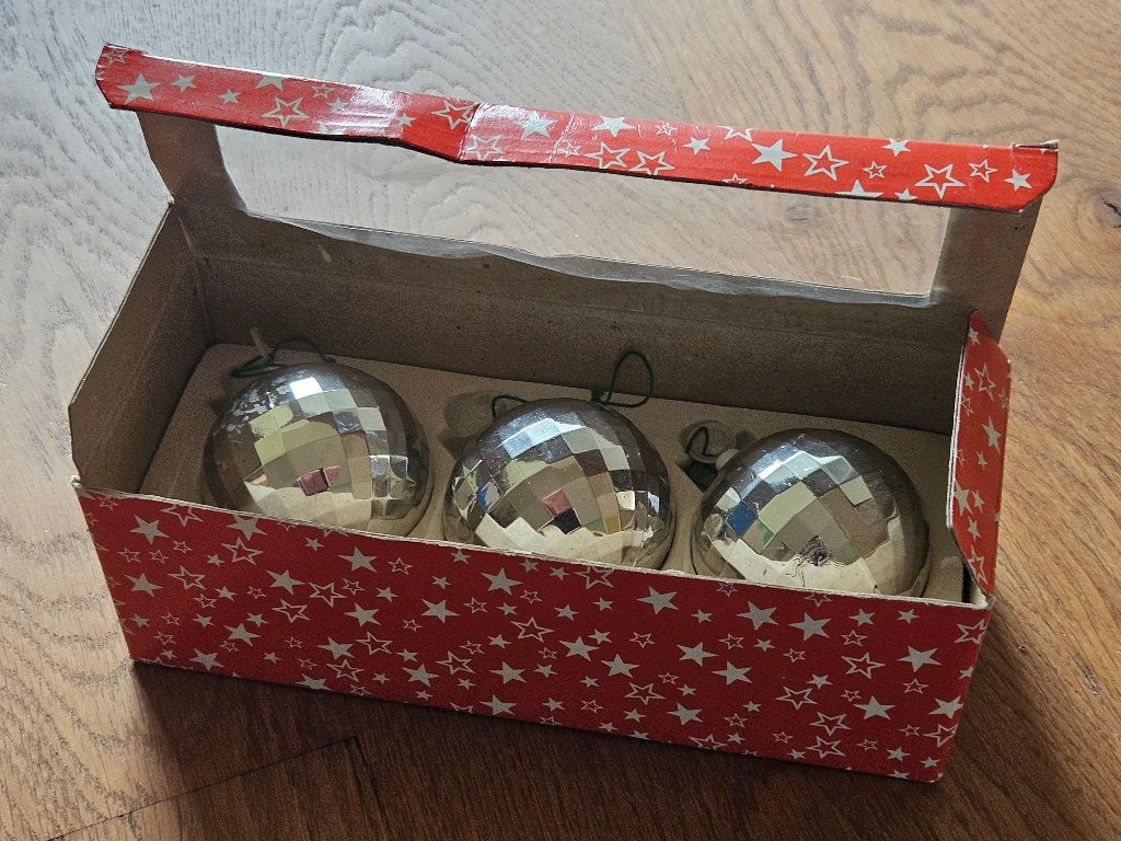 Kerstballen discoballen, Ophalen of Verzenden, Gebruikt