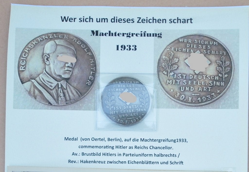 Medal inauguration of A.Hitler as Reichskanzler 30.01.33, Verzamelen, Militaria | Tweede Wereldoorlog, Verzenden, Overige soorten